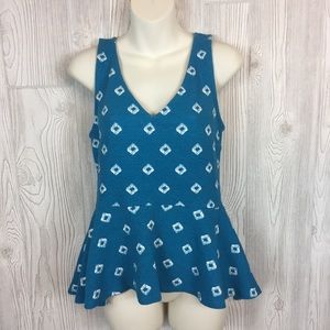NWT Postmark Anthropologie Peplum Sleeveless Top